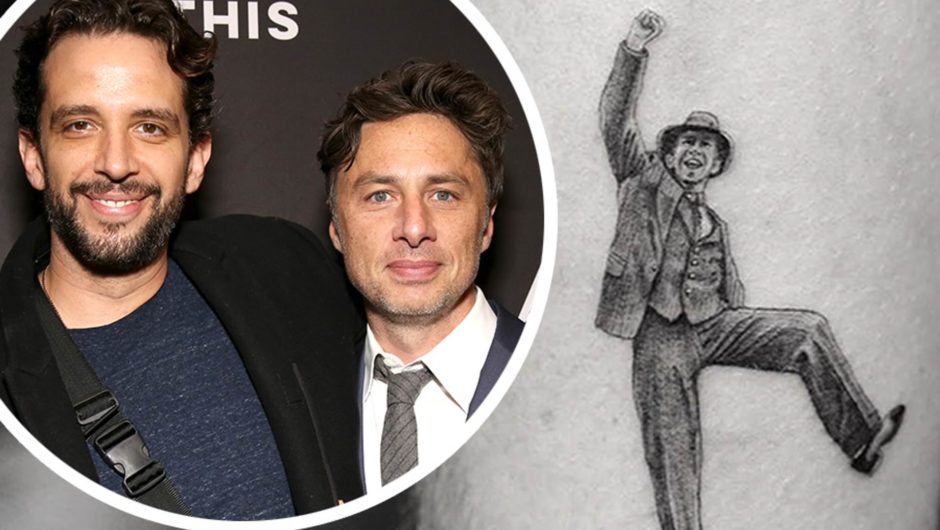 Zach Braff tribute to his late friend Nick Cordero with a tattoo