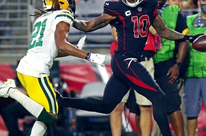 Arizona Cardinals coach Kliff Kingsbury said harmed DeAndre Hopkins registered himself with game