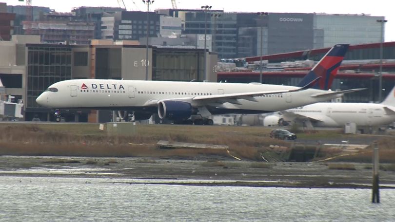 The South African flight to Atlanta stops at Logan International Airport in Boston