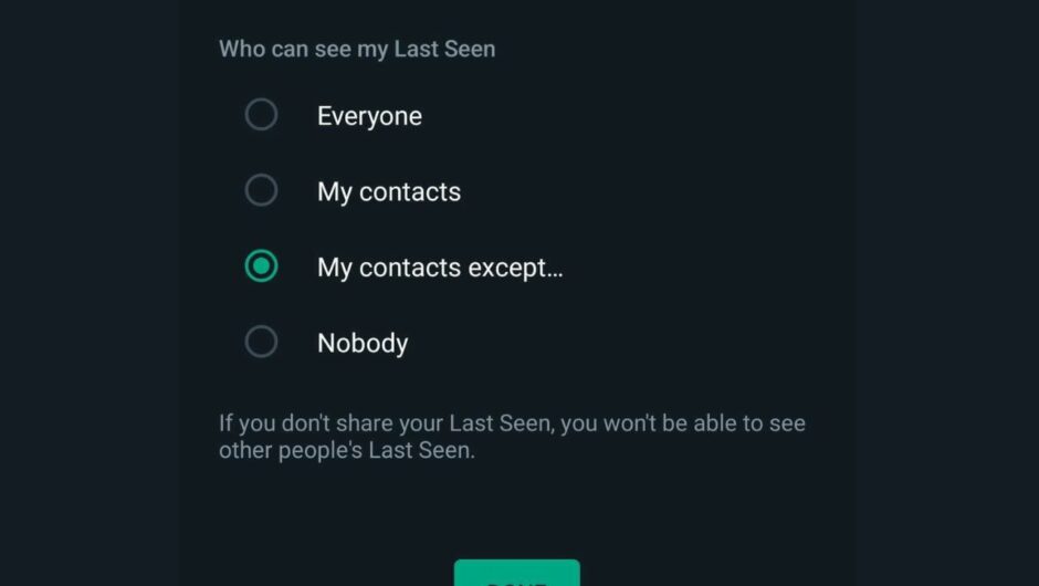 WhatsApp now allows everybody to hide their Profile Photo, Last Seen, and About from specific individuals