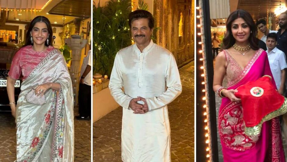 Anil Kapoor Hosts Karwa Chauth Celebrations with Rani, Natasha, Sonam, Shilpa, and Mira