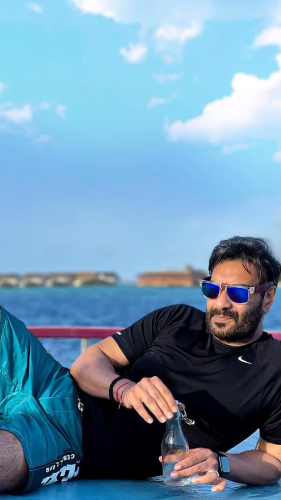 See the pictures for touching family vacation moments shared by Ajay Devgn