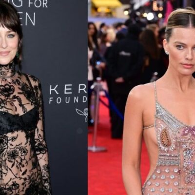 Margot Robbie and Dakota Johnson Turn Heads with Daring Sheer Looks